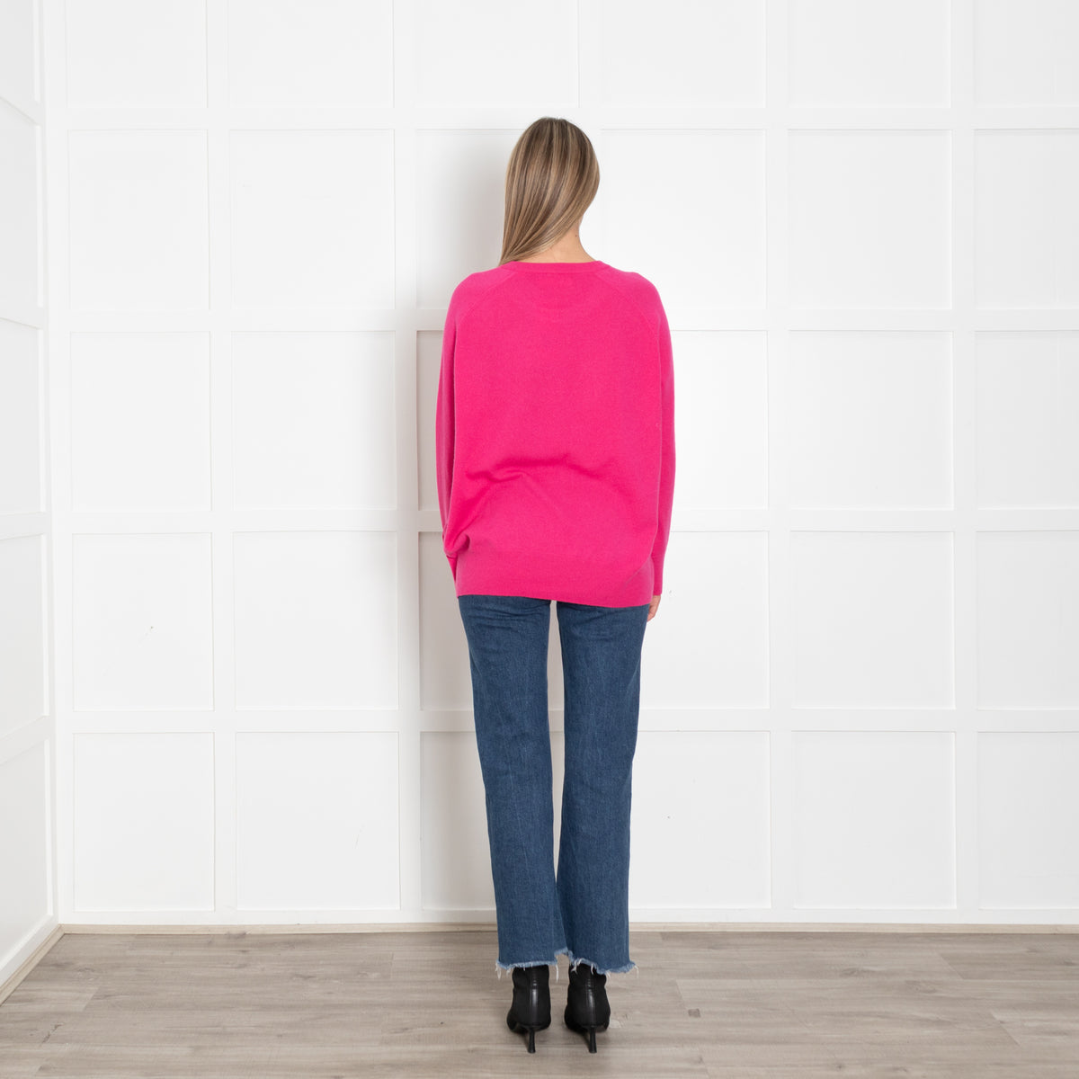 Chinti & Parker Pink Round Neck Cashmere Jumper