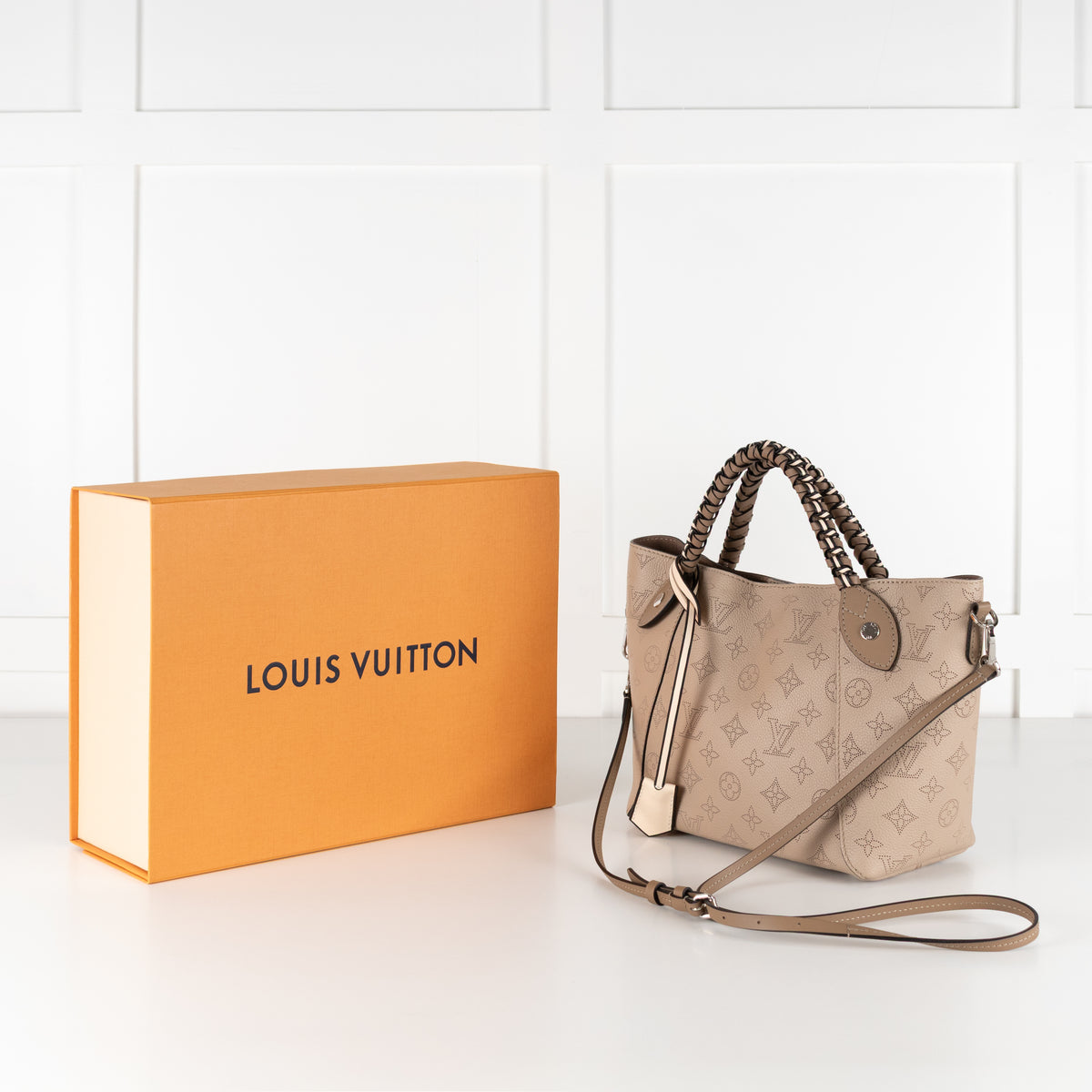 Louis Vuitton Taupe Perforated Monogram Leather Hina Bag