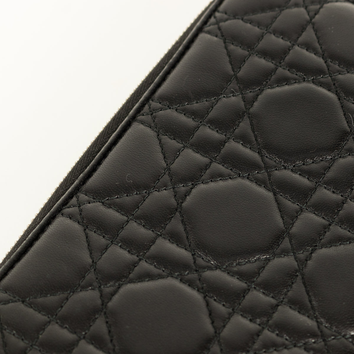 Christian Dior Black Cannage Lady Dior Wallet