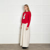 Chinti & Parker Red White Black Peanuts Cashmere Wool Blend Jumper