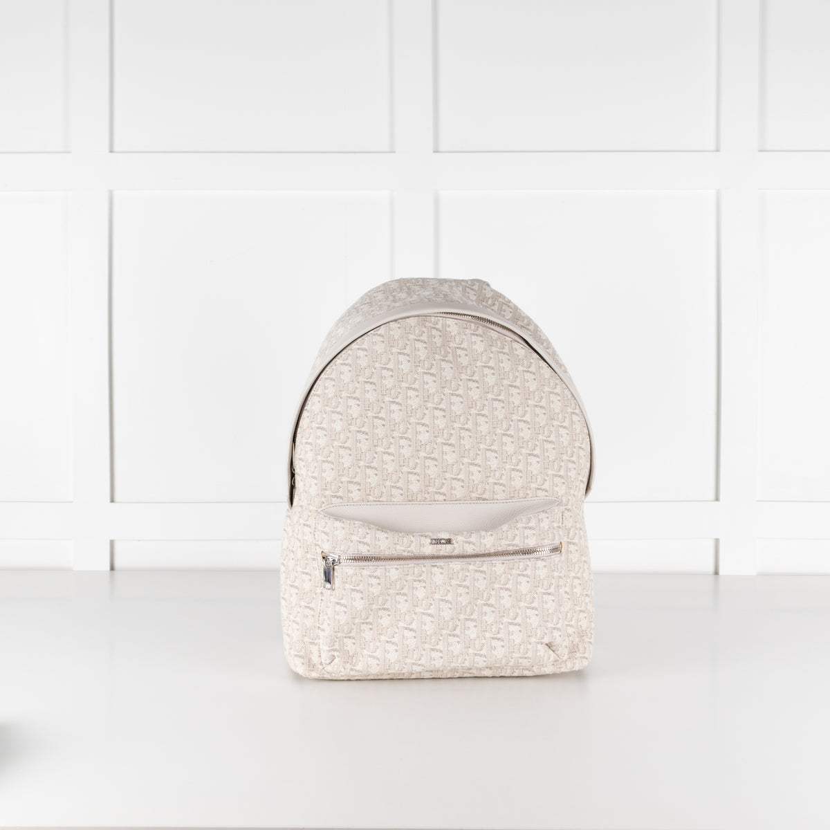 Dior White & Cream Canvas Monogram Rider Rucksack