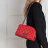 Chanel Red Leather City Rock Flap Shoulder Bag