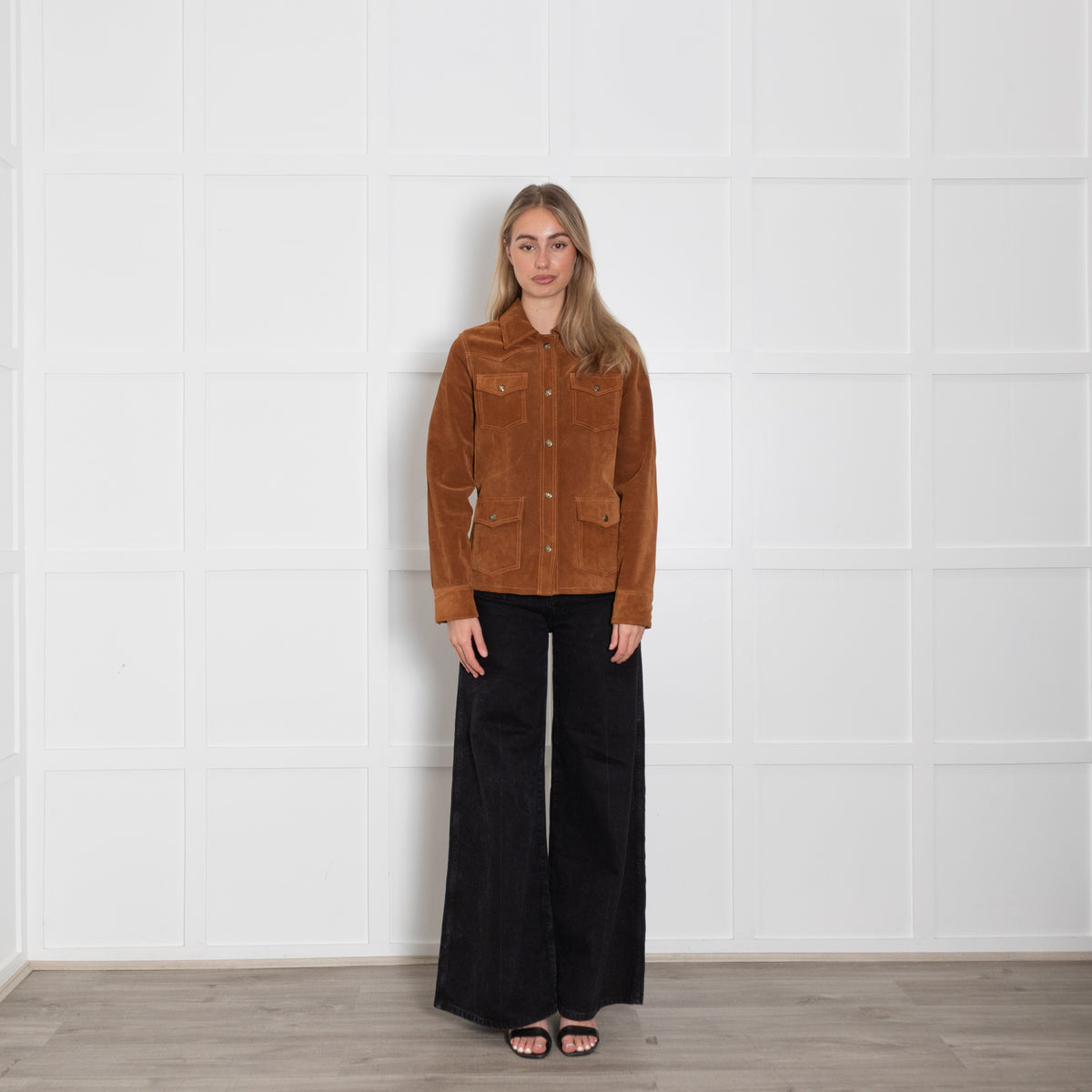 Nili Lotan Tan Suede Jamison Jacket