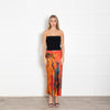 SIR Orange Print Silk Maxi Skirt