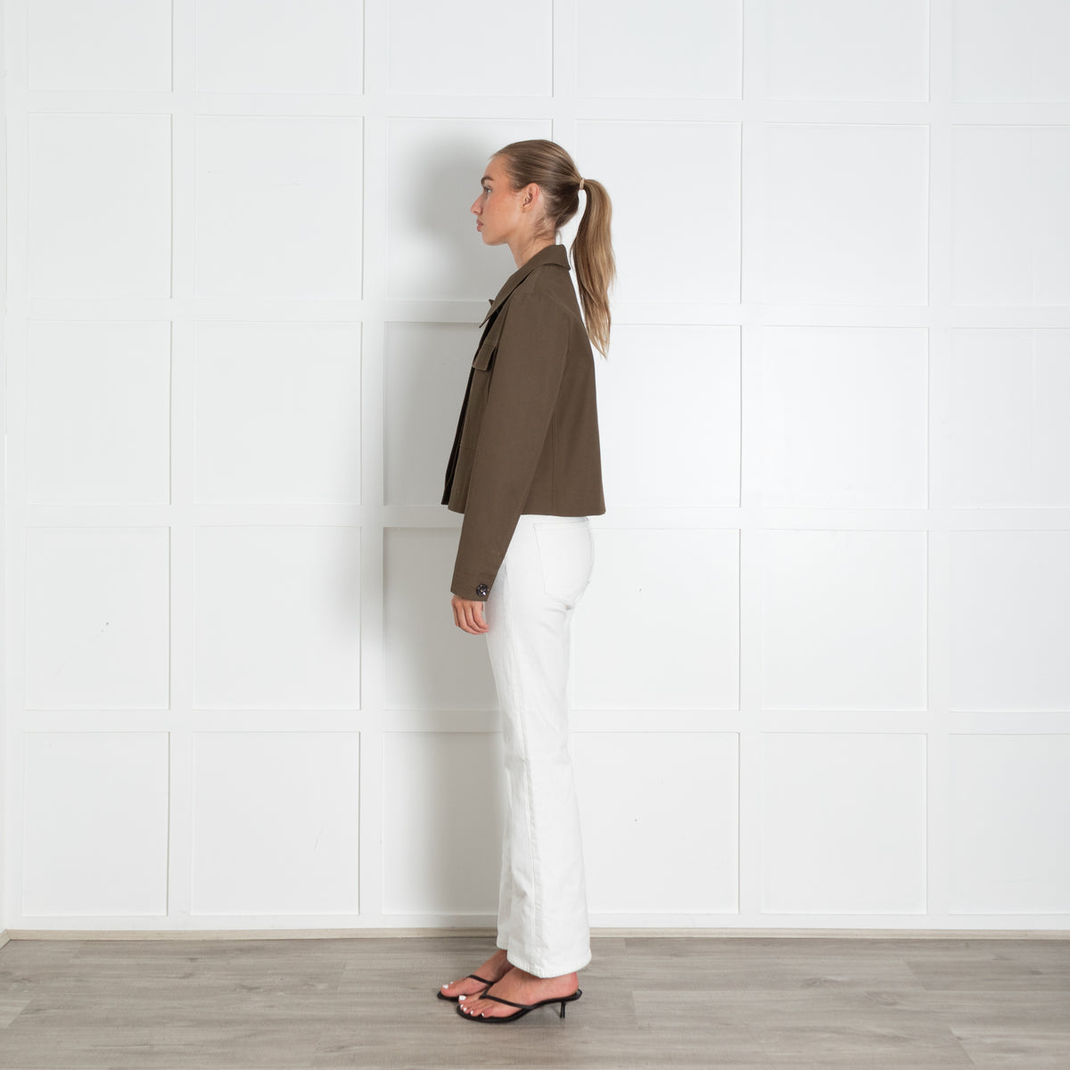 Tory Burch Khaki Cropped Jacket