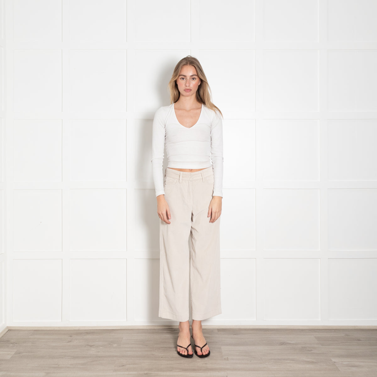 'S Max Mara Beige Corduroy Trousers