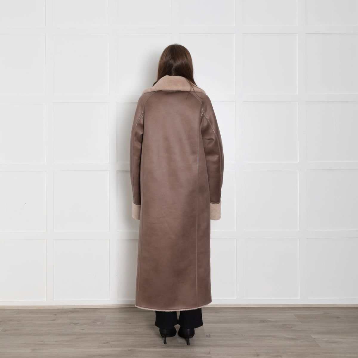 Urban Code Taupe Faux Fur Reversible Belted Coat