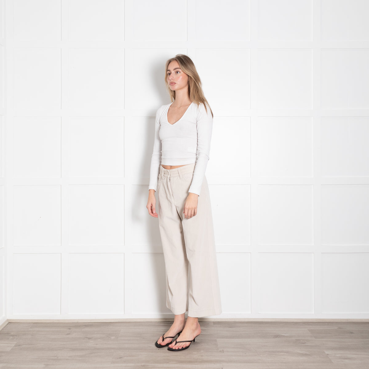 'S Max Mara Beige Corduroy Trousers