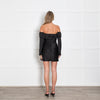 Reformation Black Off The Shoulder Mini Dress