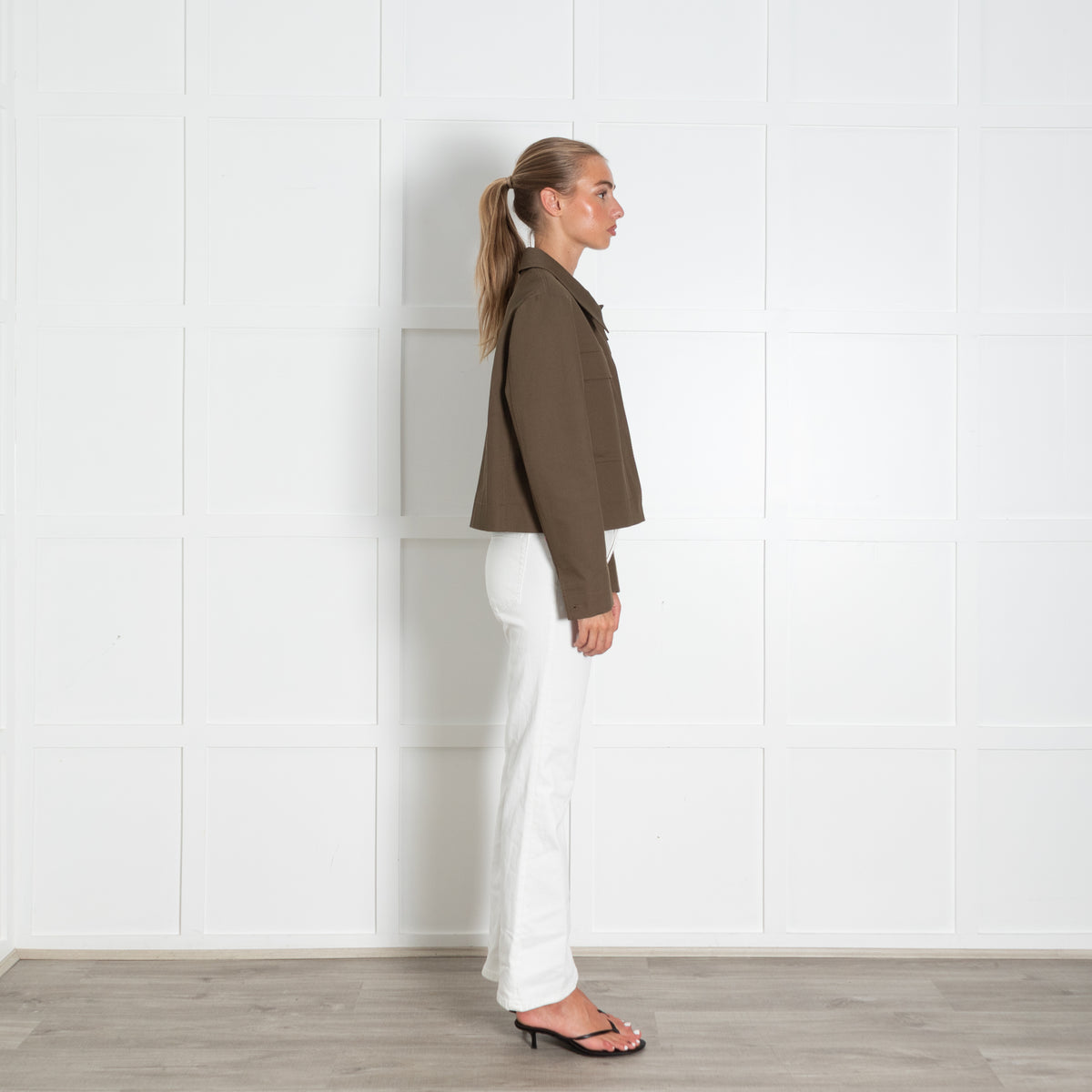 Tory Burch Khaki Cropped Jacket