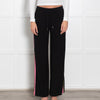 Wyse Black Pink Green Side Stripe Tracksuit Trousers