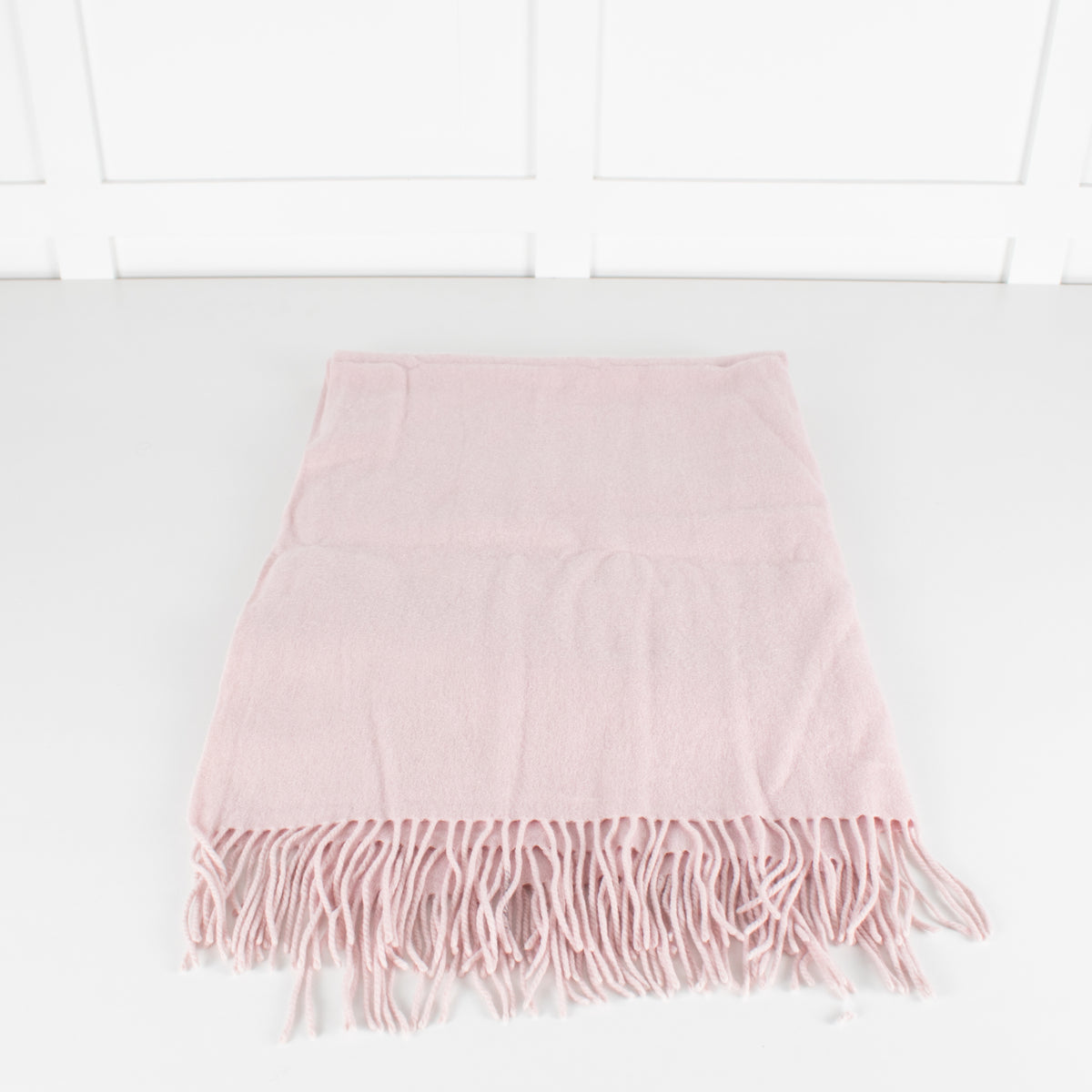 N.Peal Pale Pink Cashmere Large Scarf