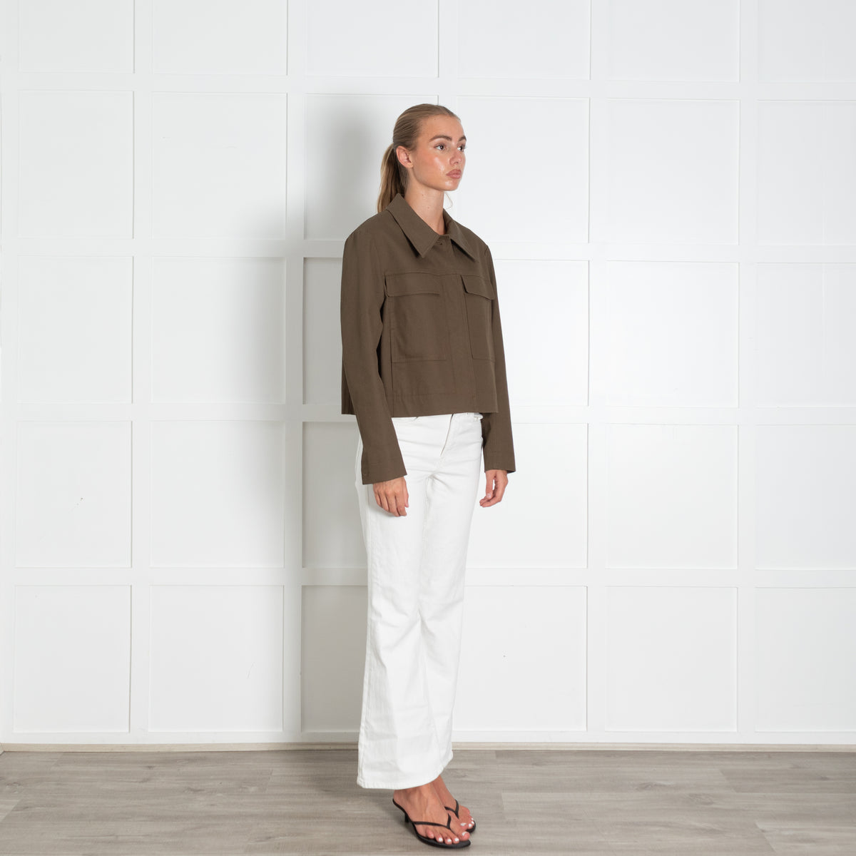 Tory Burch Khaki Cropped Jacket