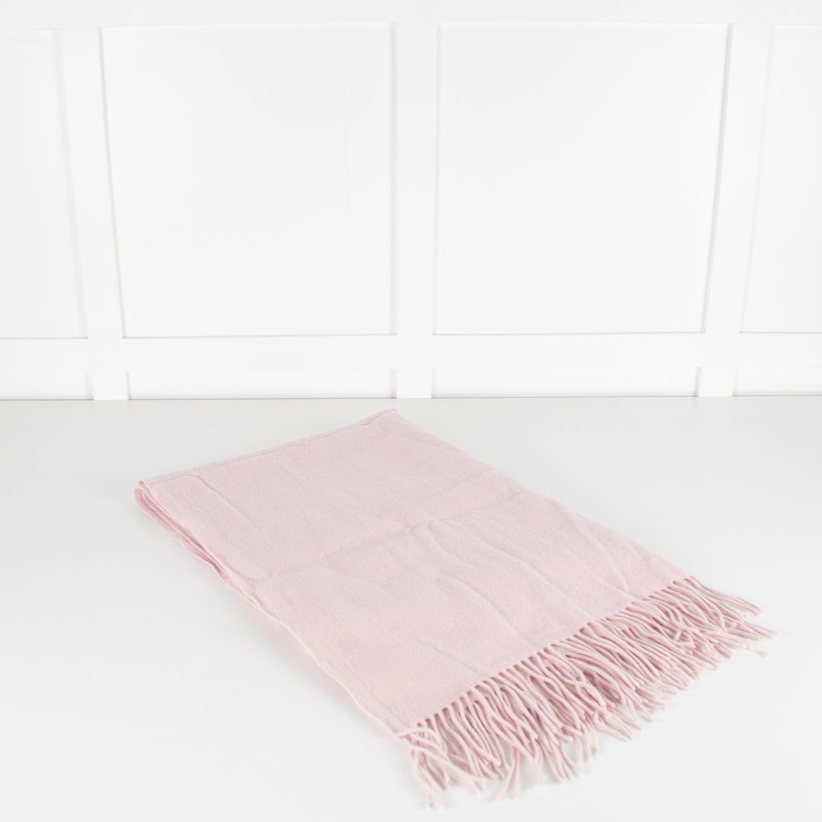 N.Peal Pale Pink Cashmere Large Scarf