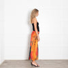 SIR Orange Print Silk Maxi Skirt