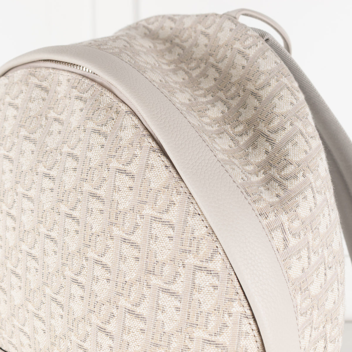Dior White & Cream Canvas Monogram Rider Rucksack