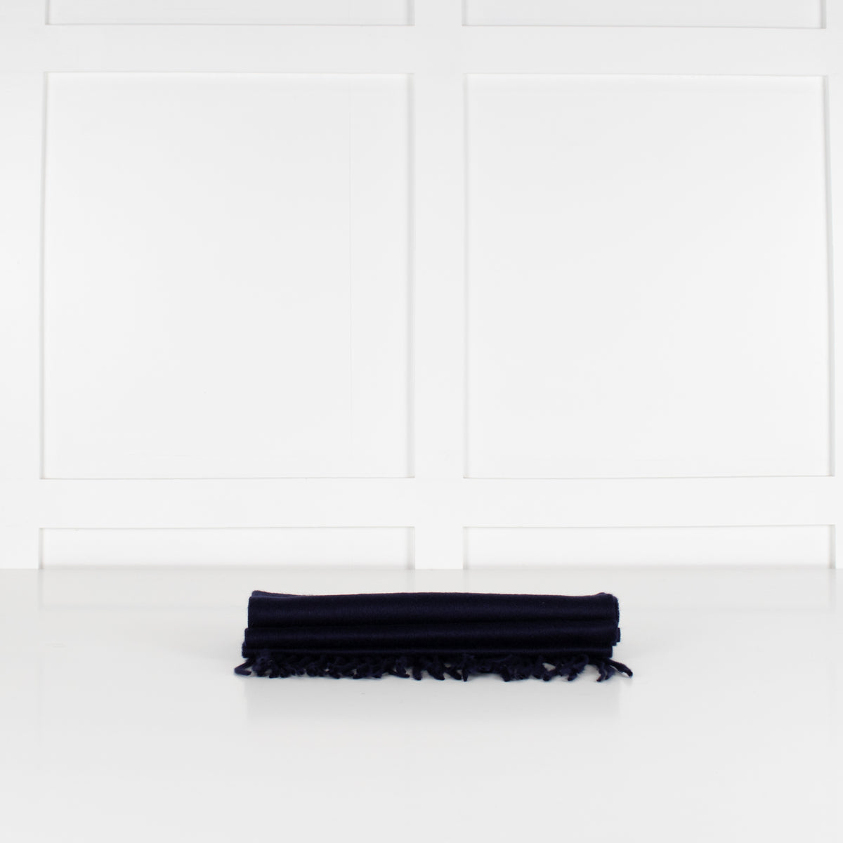 Fortnum and Mason Navy Cashmere Scarf