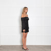 Reformation Black Off The Shoulder Mini Dress