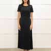 Maison Margiela Replica Black Satin Quilted Top Long Dress