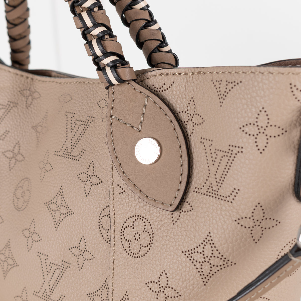 Louis Vuitton Taupe Perforated Monogram Leather Hina Bag