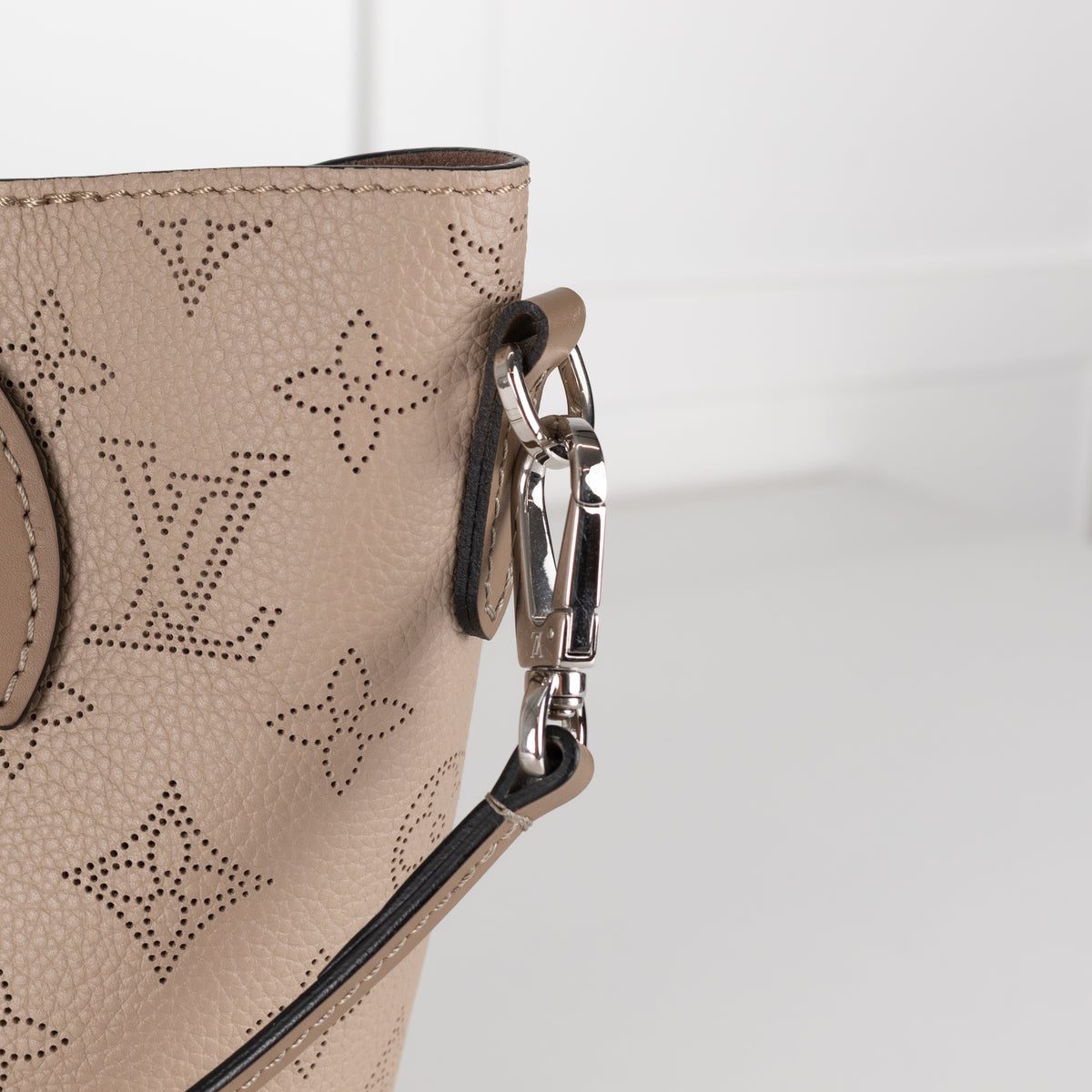 Louis Vuitton Taupe Perforated Monogram Leather Hina Bag