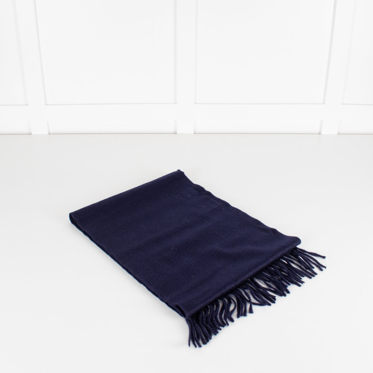Fortnum and Mason Navy Cashmere Scarf