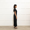 Maison Margiela Replica Black Satin Quilted Top Long Dress