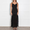 Violante Black Gown with Sheer Skirt