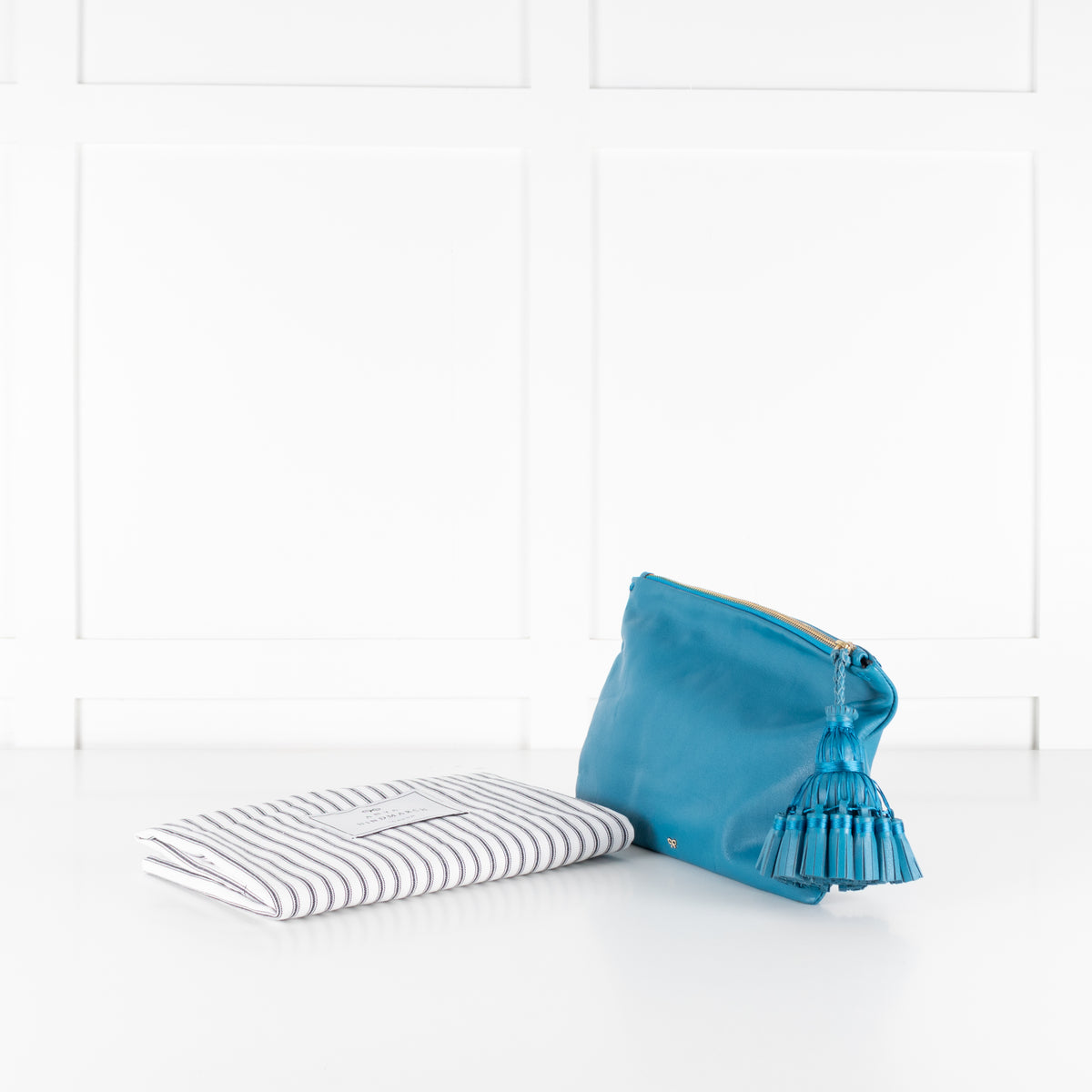 Anya Hindmarch Blue Georgiana Clutch