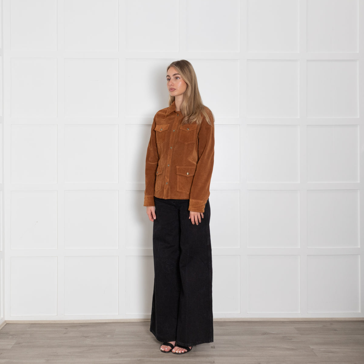 Nili Lotan Tan Suede Jamison Jacket