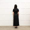Maison Margiela Replica Black Satin Quilted Top Long Dress