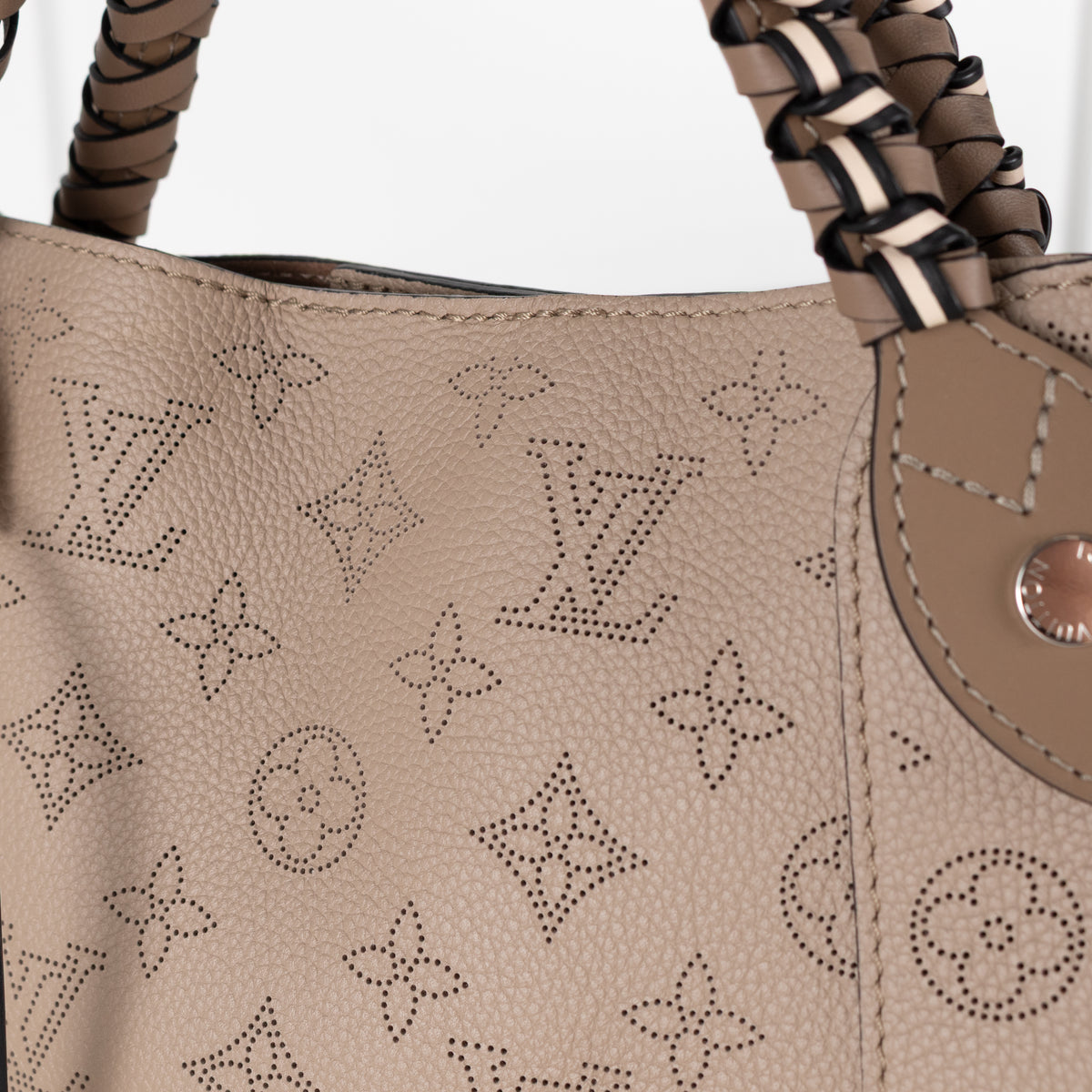 Louis Vuitton Taupe Perforated Monogram Leather Hina Bag