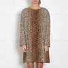 Dolce & Gabbana Tan Animal Print 3/4 Sleeve Tunic Dress