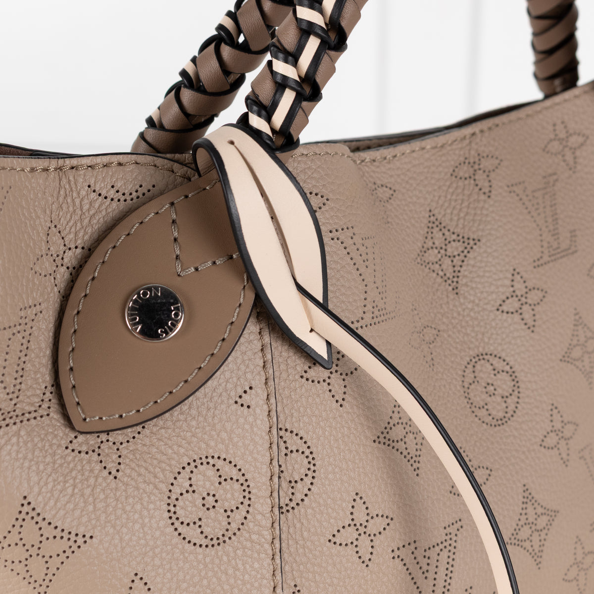 Louis Vuitton Taupe Perforated Monogram Leather Hina Bag