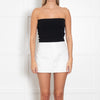 16Arlington White Leather Mini Skirt