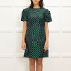 Mary Katrantzou Green Black Short Sleeve Dress