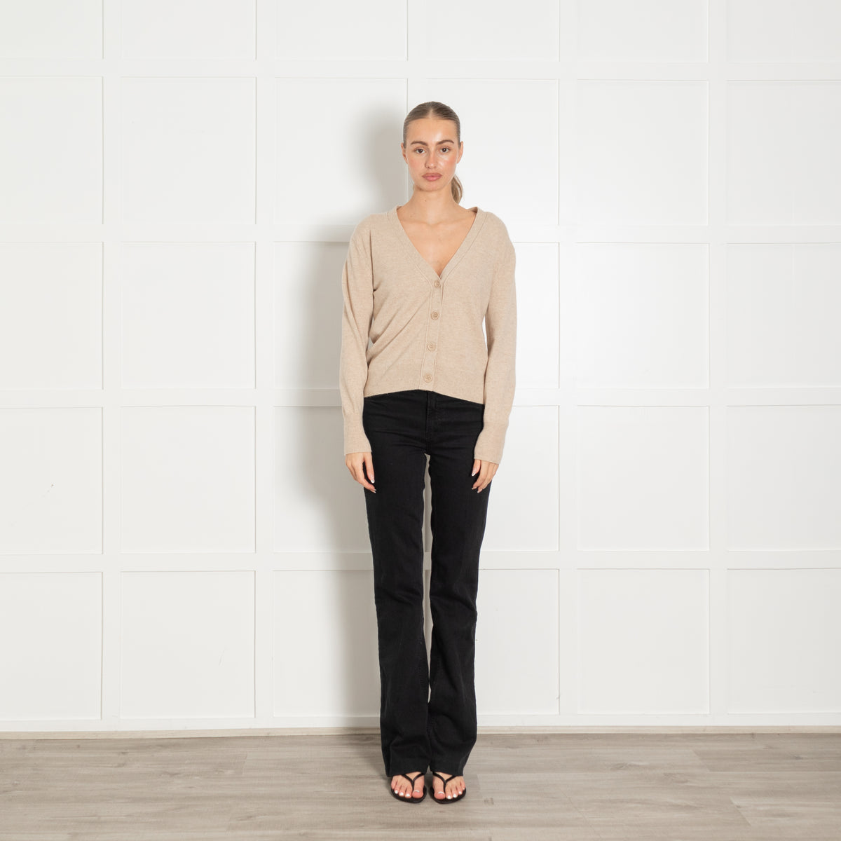 Chinti & Parker Beige Cashmere Cardigan