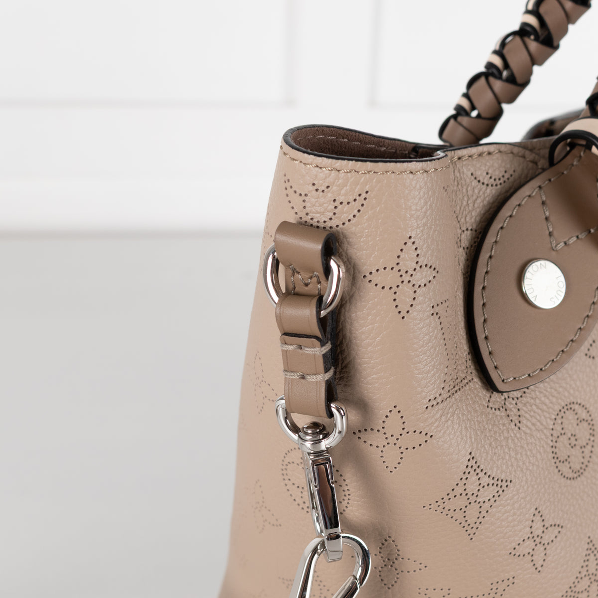 Louis Vuitton Taupe Perforated Monogram Leather Hina Bag