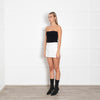 16Arlington White Leather Mini Skirt