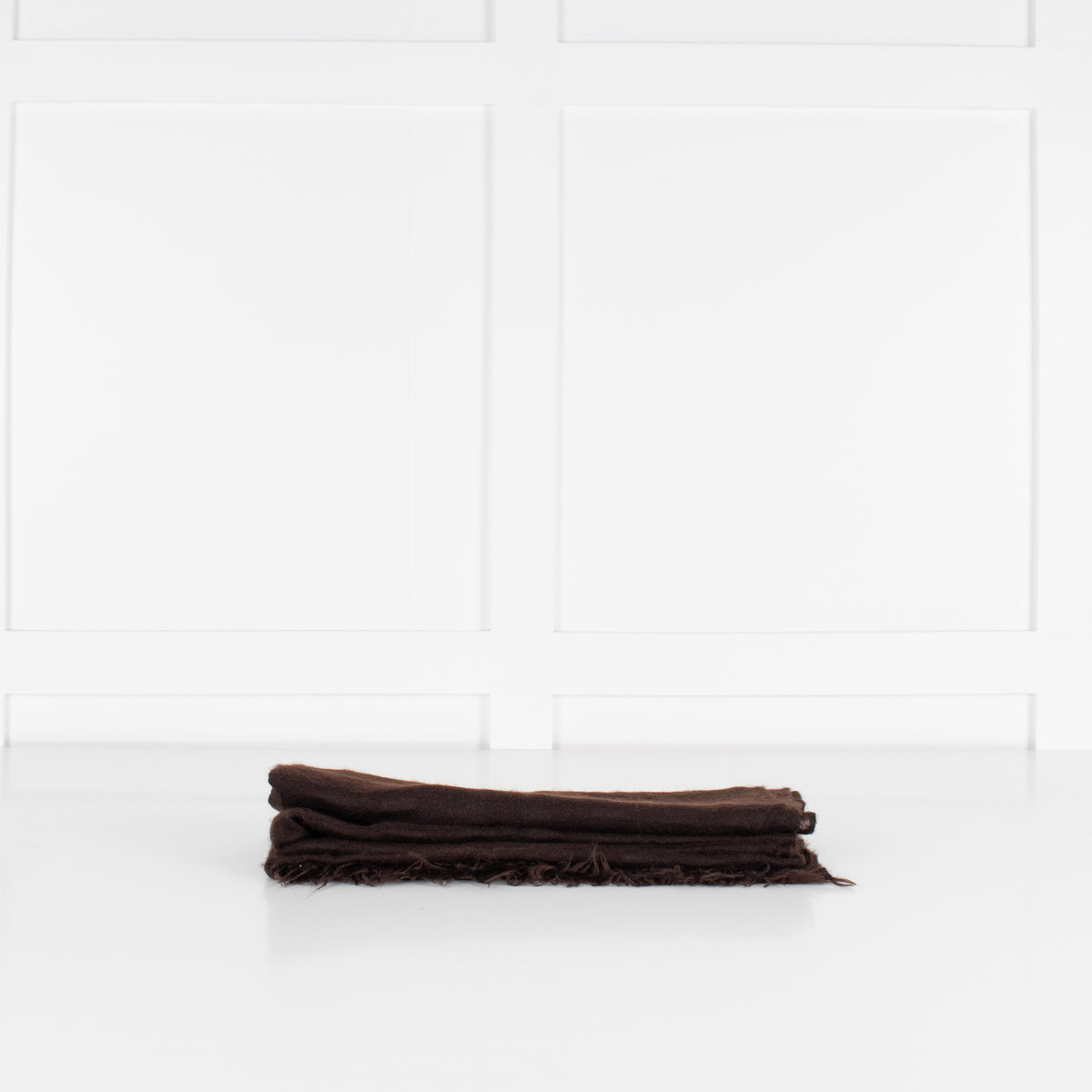 Loro Piana Brown Woven Cashmere Scarf