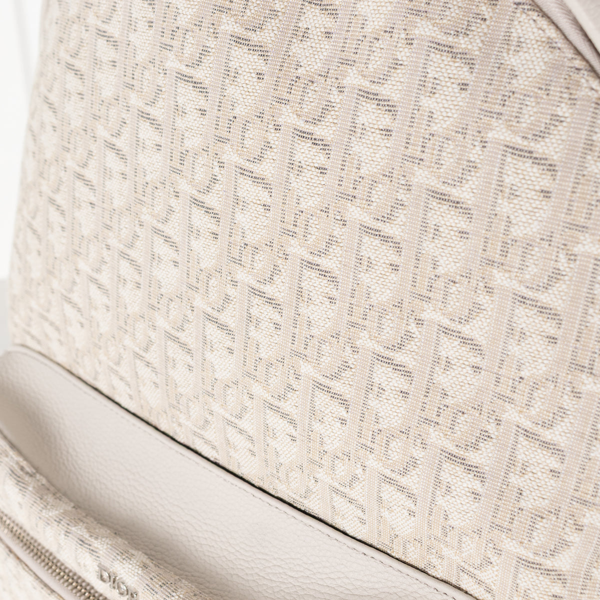 Dior White & Cream Canvas Monogram Rider Rucksack
