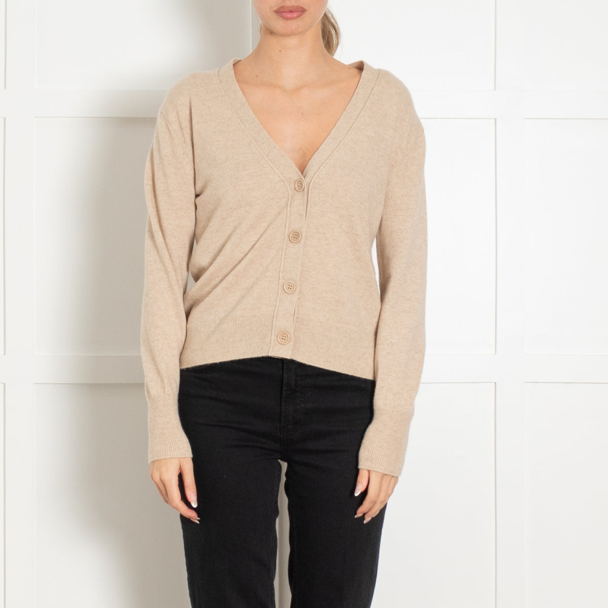 Chinti & Parker Beige Cashmere Cardigan