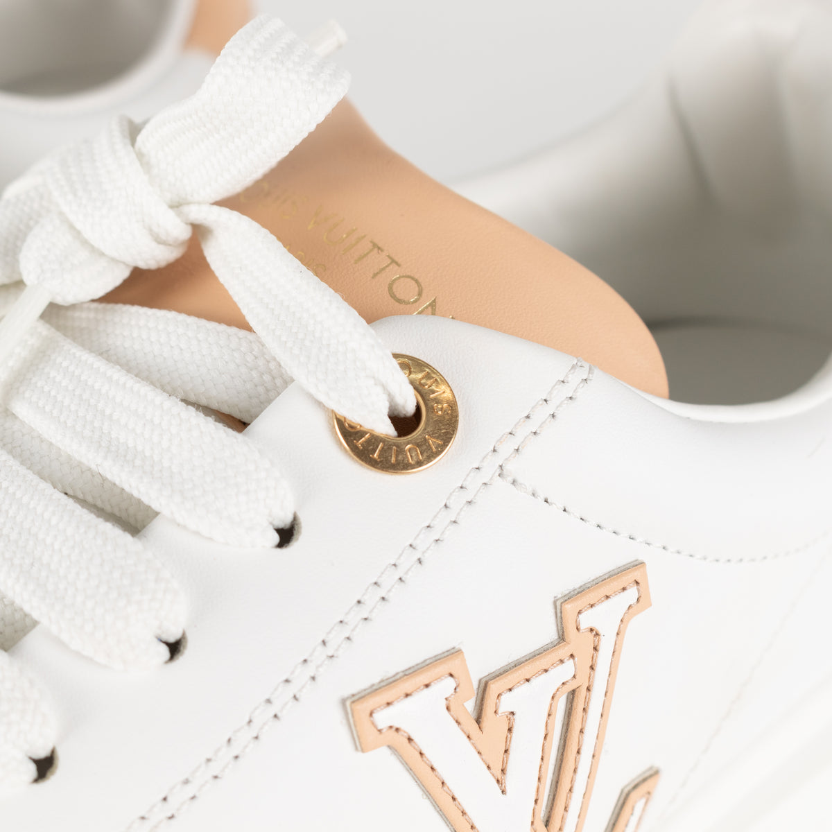 Louis Vuitton Time Out Beige & White Trainers
