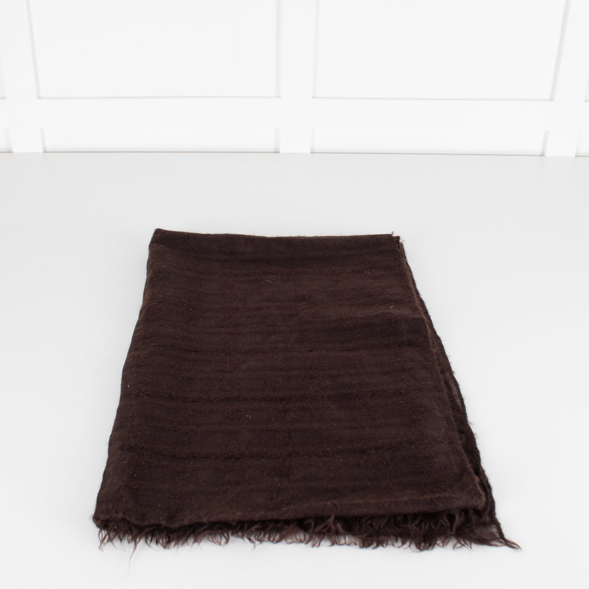 Loro Piana Brown Woven Cashmere Scarf