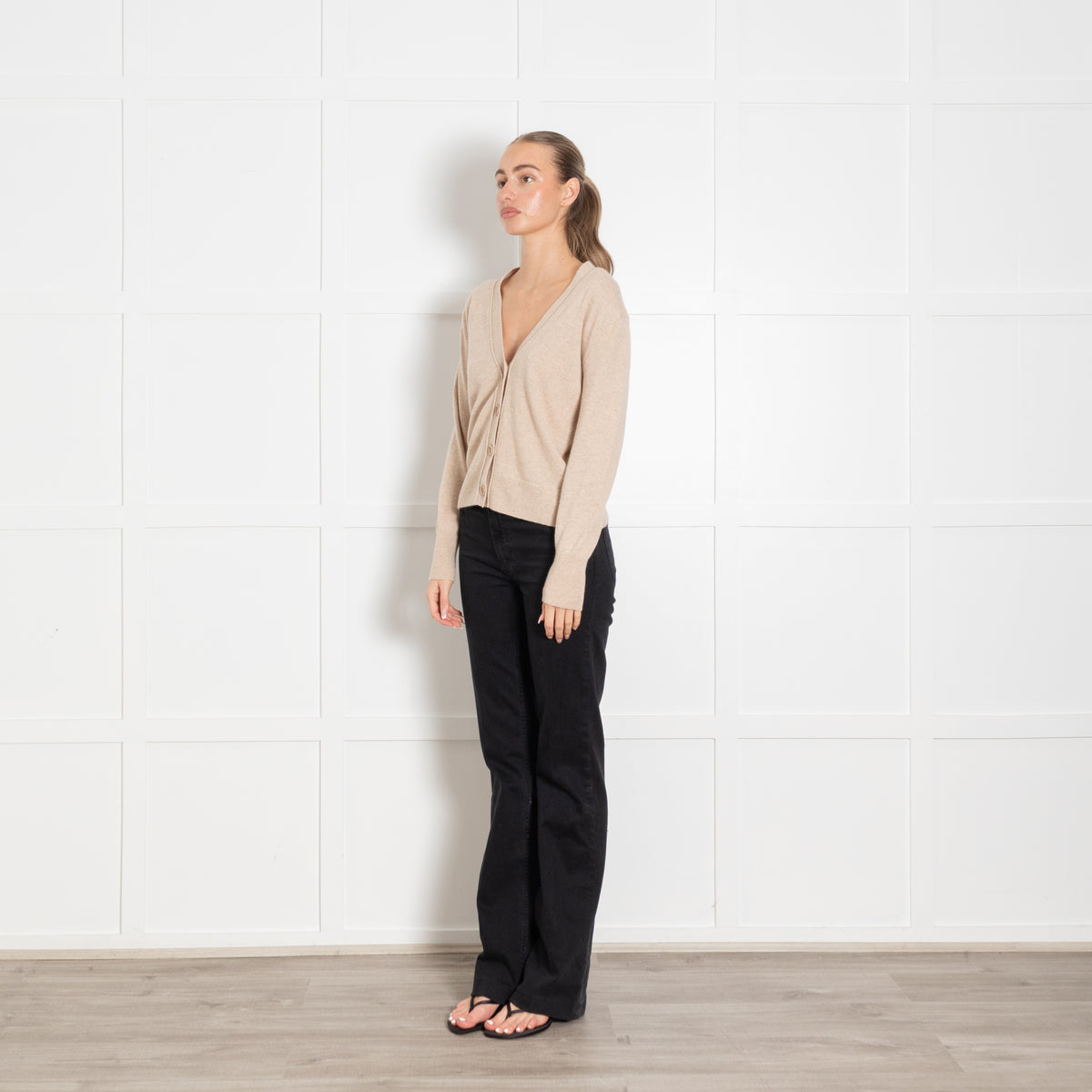 Chinti & Parker Beige Cashmere Cardigan