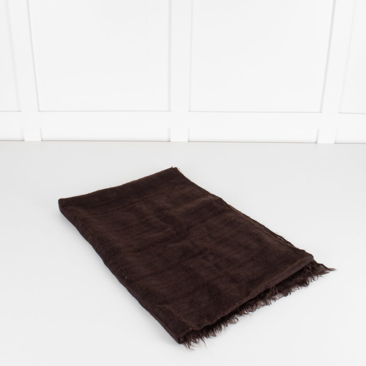 Loro Piana Brown Woven Cashmere Scarf