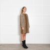 Dolce & Gabbana Tan Animal Print 3/4 Sleeve Tunic Dress