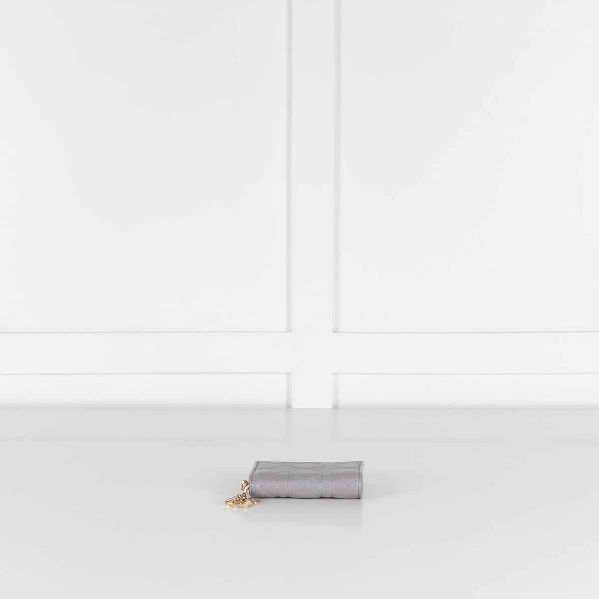 Christian Dior Silver Cannage Fold Wallet