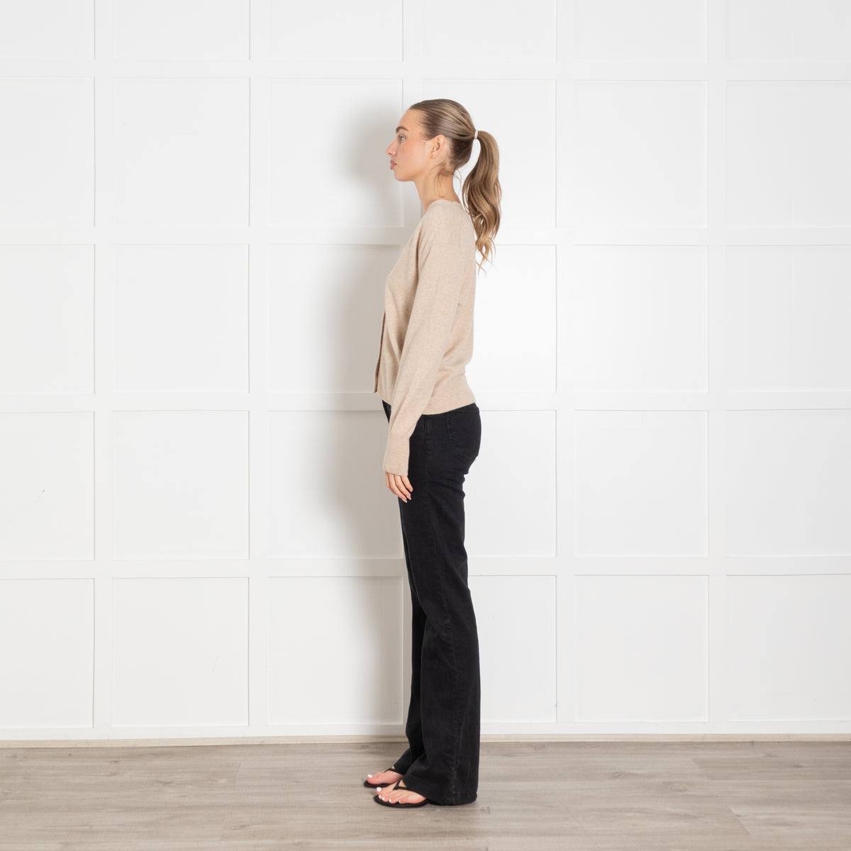 Chinti & Parker Beige Cashmere Cardigan