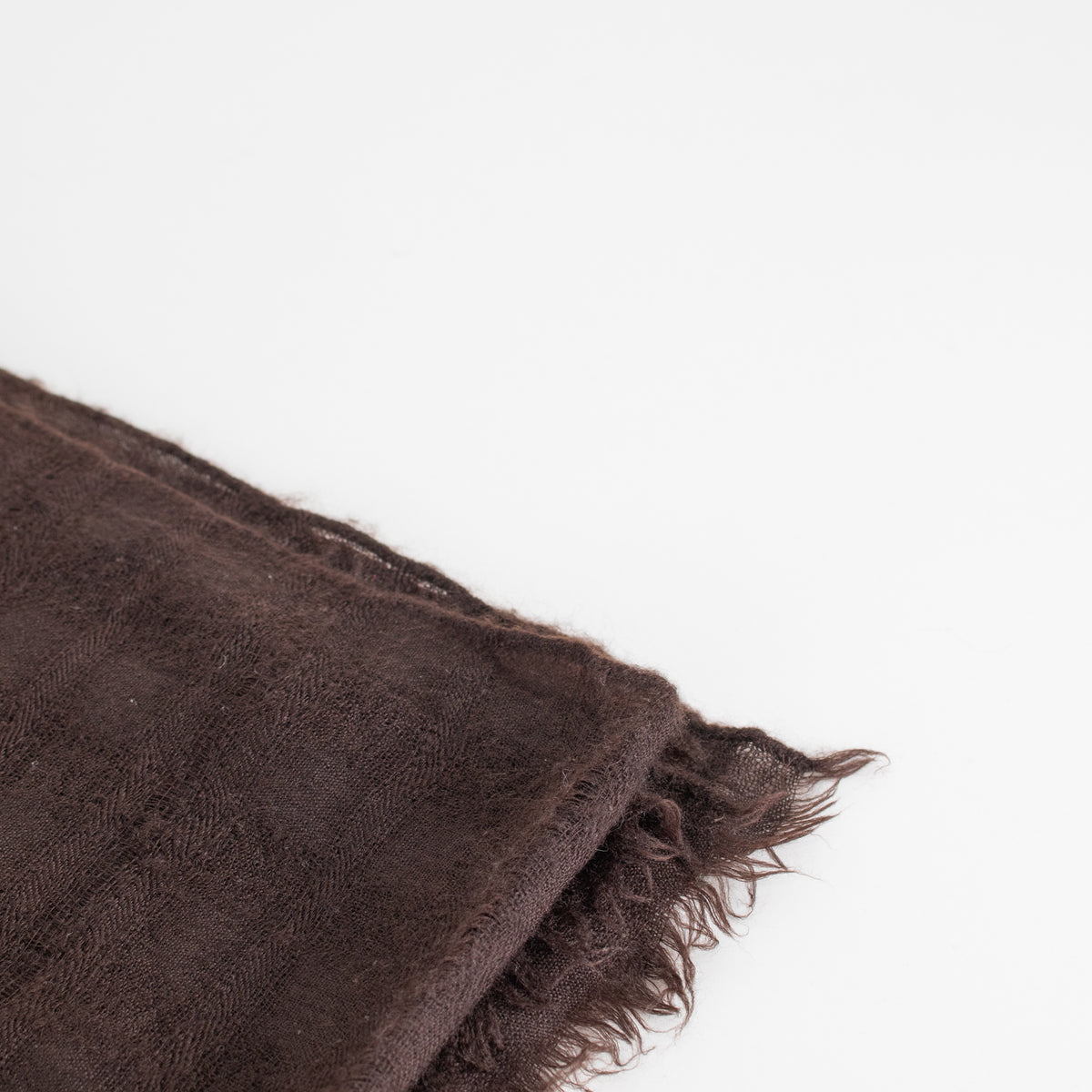 Loro Piana Brown Woven Cashmere Scarf